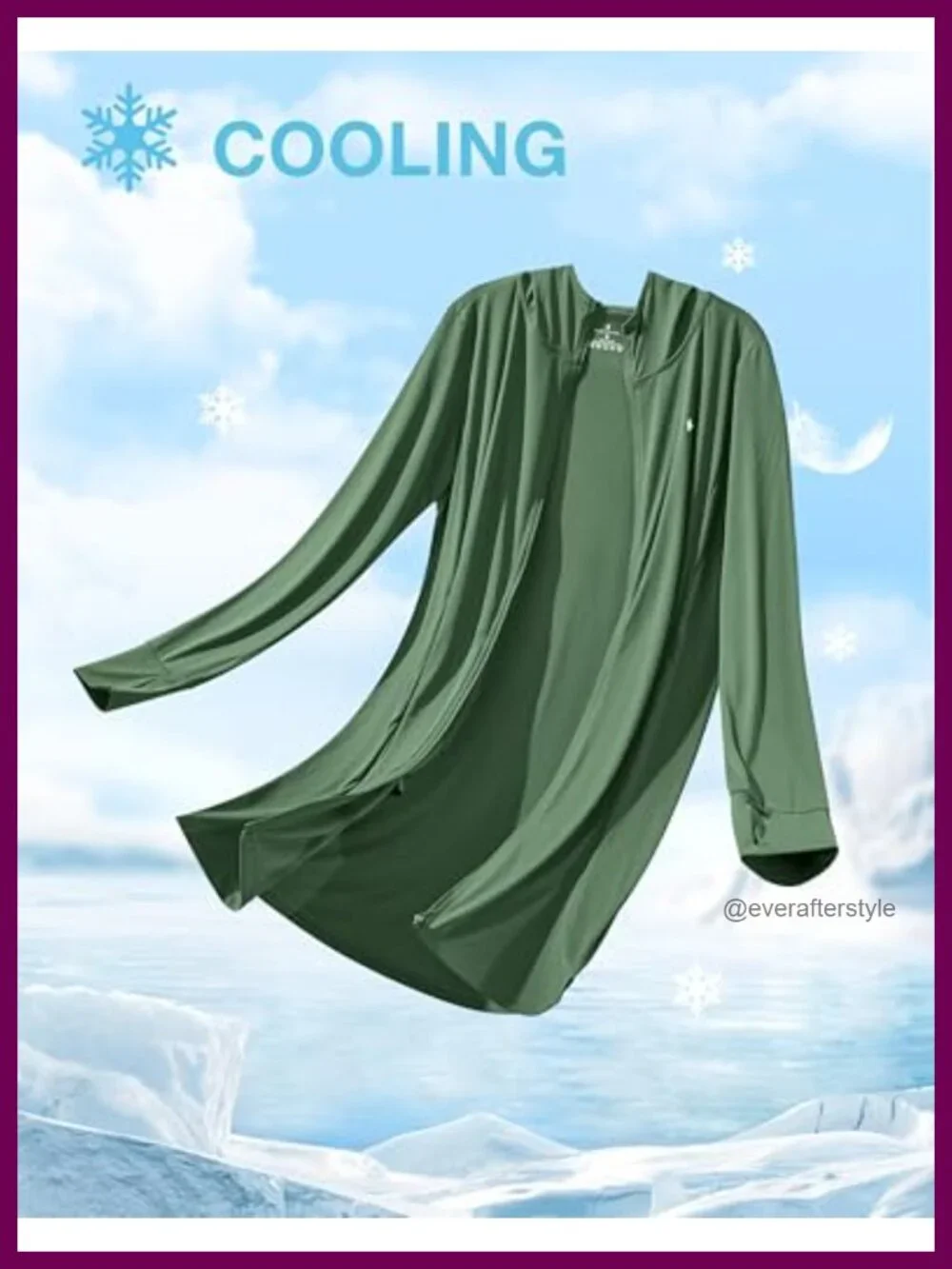 UPF 50+ Swim Cover Up Long Zip Hoodie Sun Protection Jacket Thumb Holes Pockets